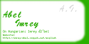 abel imrey business card